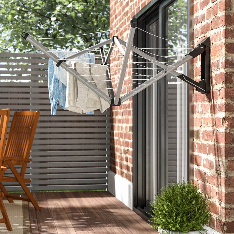 Brabantia Wallfix 24m Wall Mounted Clothesline & Reviews | Wayfair.co.uk